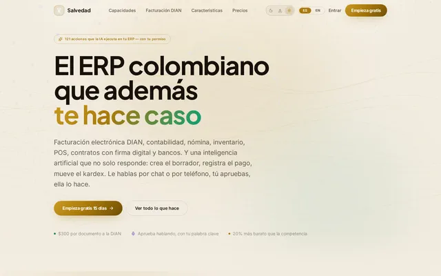 salvedad.co en tema claro: «El ERP colombiano que además te hace caso»